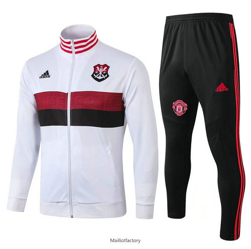 Achetés Veste Survetement Flamengo 2019/20 Blanc/Noir