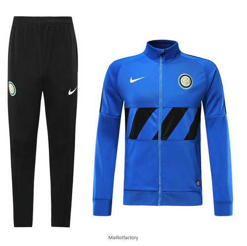 Soldes Veste Survetement Inter Milan 2019/20 Bleu + Short Noir