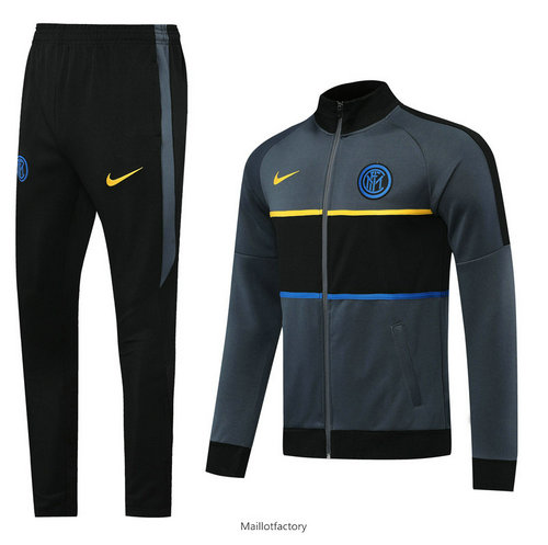 Pas cher Veste Survetement Inter Milan 2020/21 Gris