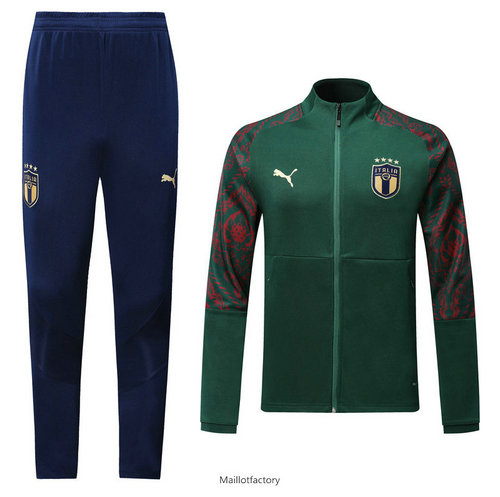 Achetez Veste Survetement Italie 2019/20 Vert/Bleu Marine