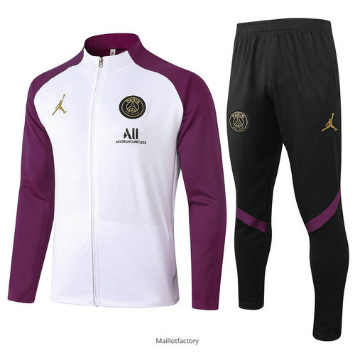 Vente Veste Survetement Jordan 2020/21 Blanc/Violet