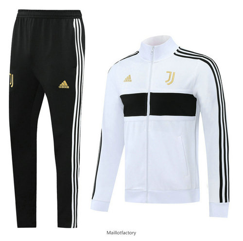 Prix Veste Survetement Juventus 2020/21 Blanc/Noir