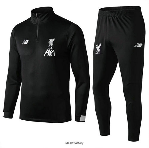 Nouveaux Survetement Liverpool 2019/20 Noir Col Haut