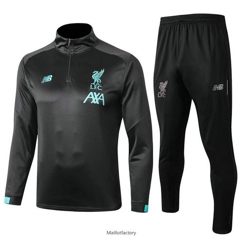 Achetez Survetement Liverpool 2019/20 Noir Col Haut sweat zippé