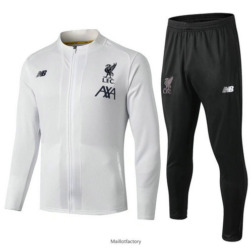 Prix Veste Survetement Liverpool 2019/20 Blanc + Short Noir