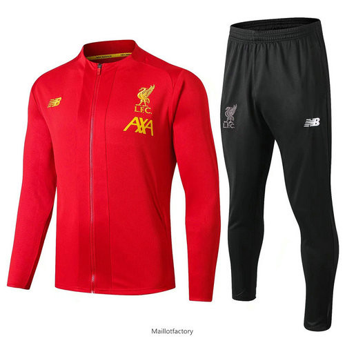 Soldes Veste Survetement Liverpool 2019/20 Rouge + Short Noir