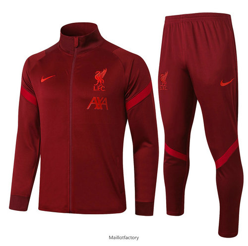 Soldes Veste Survetement Liverpool 2020/21 Rouge