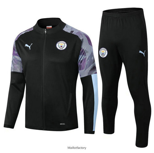 Flocage Veste Survetement Manchester City 2019/20 Noir/Violet