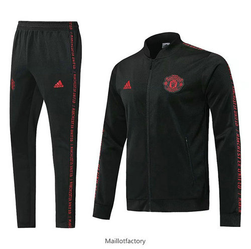 Prix Veste Survetement Manchester United 2019/20 Noir/Rouge