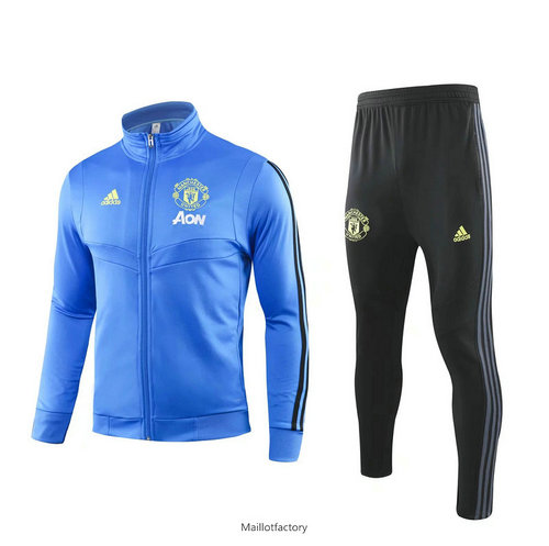 Achetez Veste Survetement Manchester United 2019/20 Bleu/Noir