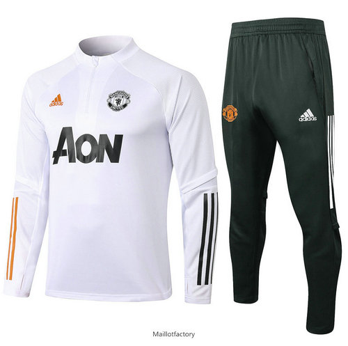 Achat Survetement Manchester United 2020/21 Blanc