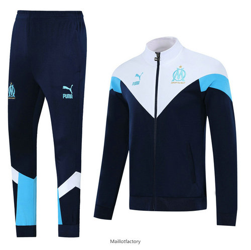 Soldes Veste Survetement Marseille 2019/20 Bleu Marine/Blanc