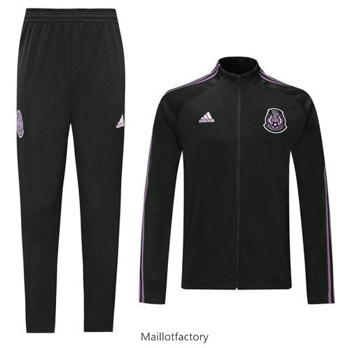 Prix Veste Survetement Mexique 2019/20 Noir/Violet bande