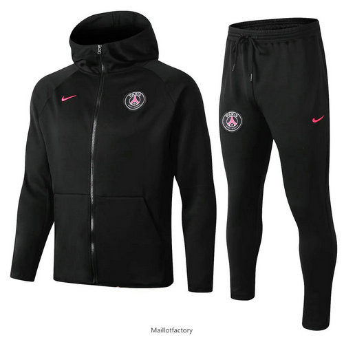 Achetés Veste Survetement PSG 2019/20 Noir a Capuche