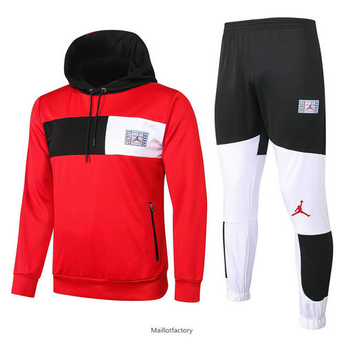 Soldes Survetement PSG 2020/21 a Capuche Rouge/Blanc/Noir Jordan