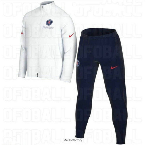 Soldes Veste Survetement PSG 2020/21 Blanc