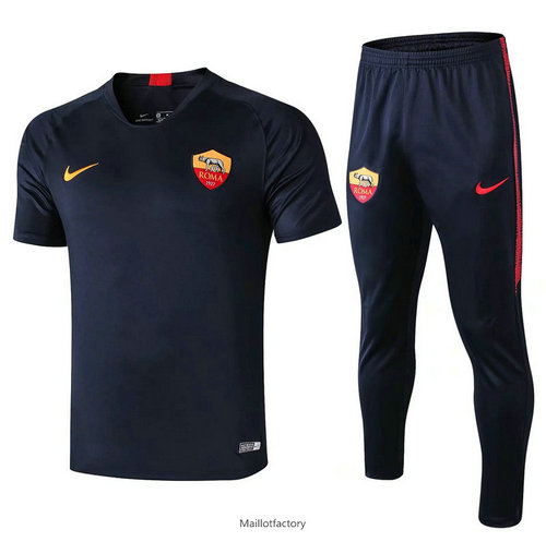 Achetez Kit d'entrainement Maillot AS Rome 2019/20 Bleu Marine Col V