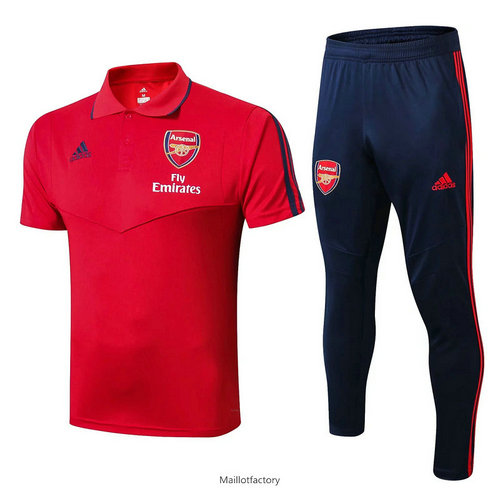 Flocage Kit d'entrainement Maillot Arsenal POLO 2019/20 Rouge/Bleu Marine