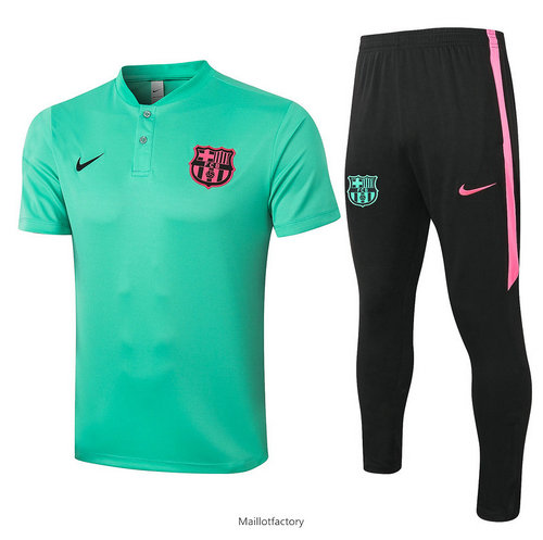 Achetés Kit d'entrainement Maillot Barcelone POLO 2020/21 Vert clair