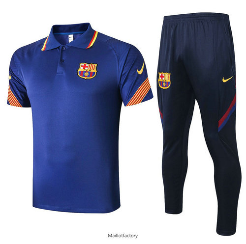 Vente Kit d'entrainement Maillot Barcelone POLO 2020/21 Bleu Marine