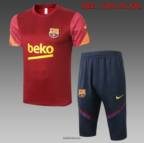 Vente Kit d'entrainement Maillot Barcelone 3/4 2020/21 BordeauX