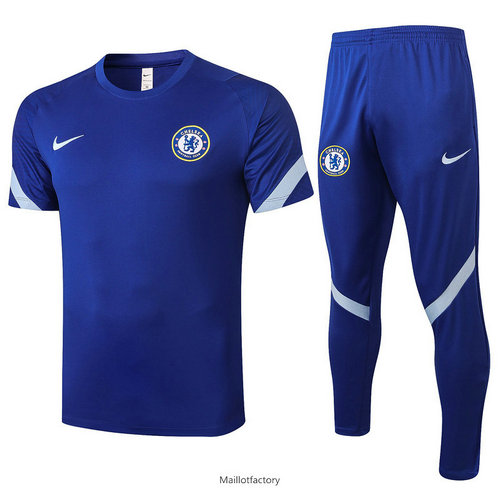 Achat Kit d'entrainement Maillot Chelsea 2020/21 Bleu