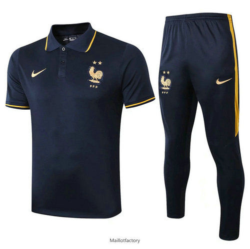 Achetés Kit d'entrainement Maillot France POLO Bleu Marine