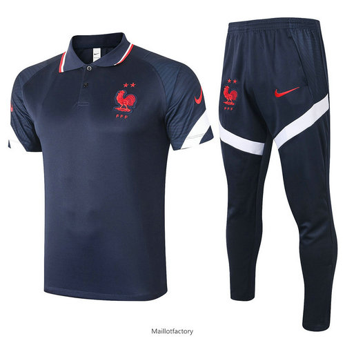 Achetez Kit d'entrainement Maillot France POLO 2020/21 Bleu Marine