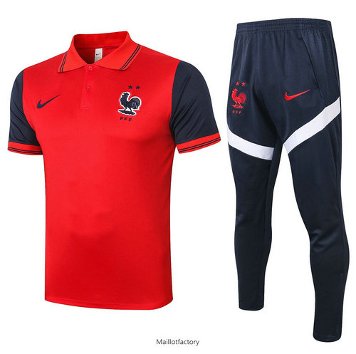 Prix Kit d'entrainement Maillot France POLO 2020/21 Rouge