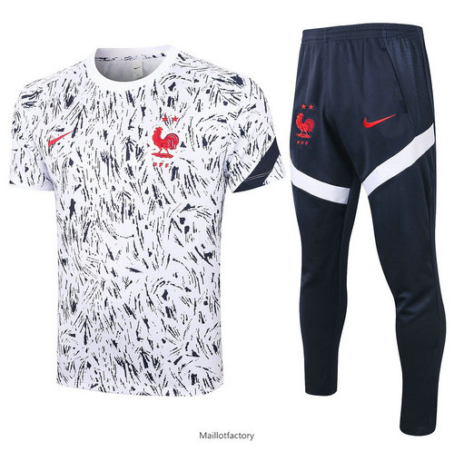 Vente Kit d'entrainement Maillot France 2020/21 Blanc