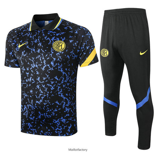 Prix Kit d'entrainement Maillot Inter Milan POLO 2020/21 Bleu