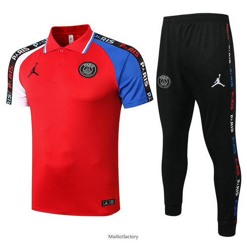 Prix Kit d'entrainement Maillot Jordan POLO 2020/21 Rouge/Blanc/Bleu