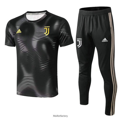 Flocage Kit d'entrainement Maillot Juventus 2019/20 Noir barré