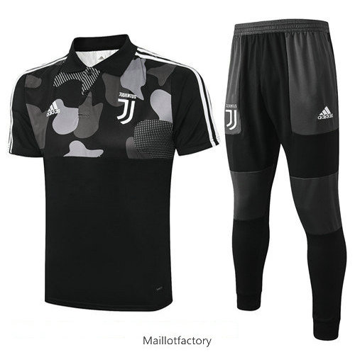 Prix Kit d'entrainement Maillot Juventus POLO 2020/21 Noir