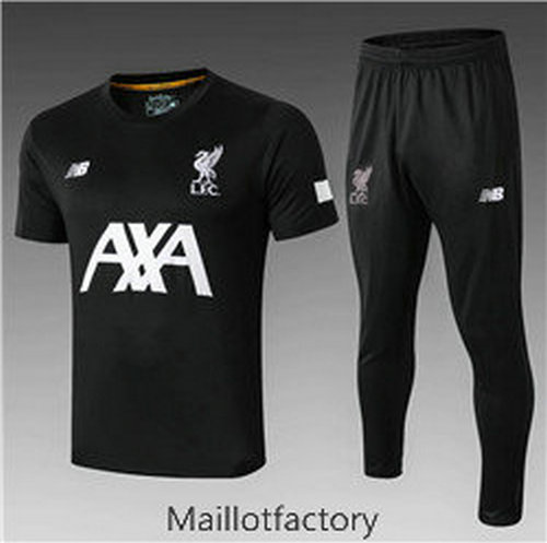 Achat Kit d'entrainement Maillot Liverpool 2019/20 Noir Col Rond