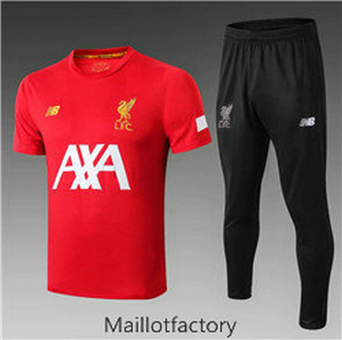 Nouveaux Kit d'entrainement Maillot Liverpool 2019/20 Rouge/Noir Col Rond