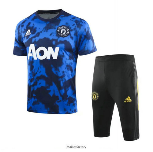 Nouveaux Kit d'entrainement Maillot Manchester United 2019/20 Bleu/Noir