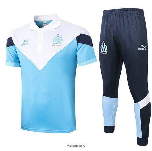 Flocage Kit d'entrainement Maillot Marseille POLO 2020/21 Bleu/Blanc