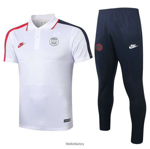 Nouveaux Kit d'entrainement Maillot PSG POLO 2020/21 Blanc