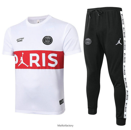 Flocage Kit d'entrainement Maillot PSG Jordan 2020/21 Blanc (Rouge Pris)