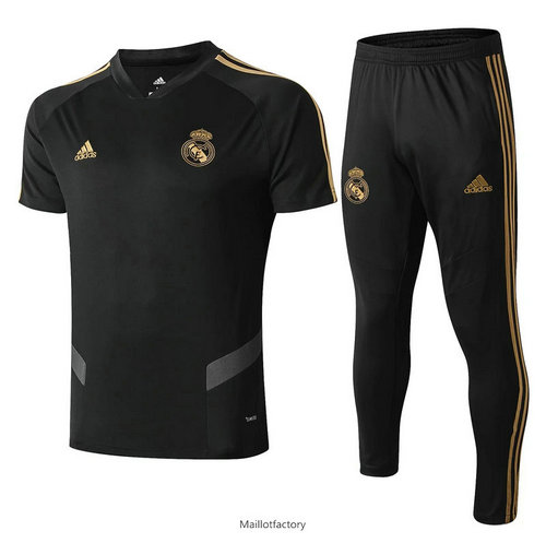 Achetez Kit d'entrainement Maillot Real Madrid 2019/20 Noir Col V