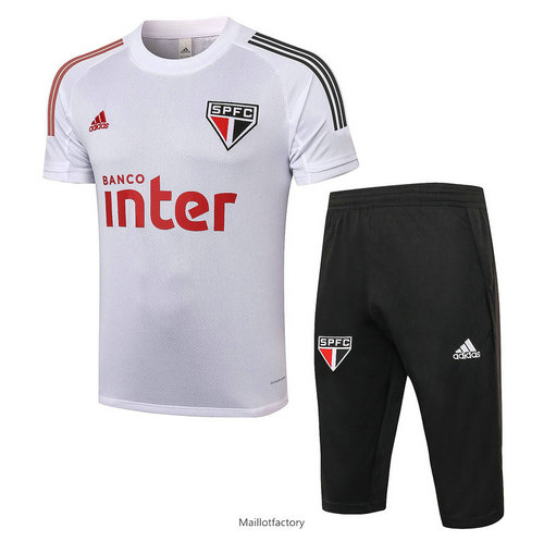 Nouveaux Kit d'entrainement Maillot Sao Paulo 3/4 2020/21 Blanc