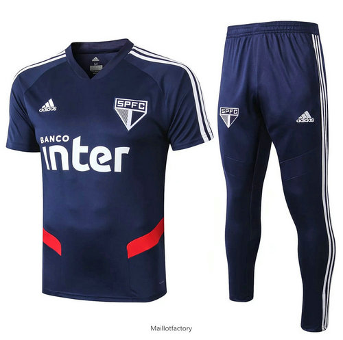 Achetez Kit d'entrainement Maillot Sao Paulo 2019/20 Bleu Col V