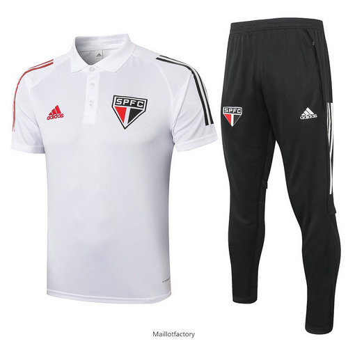 Vente Kit d'entrainement Maillot São Paulo POLO 2020/21 Blanc