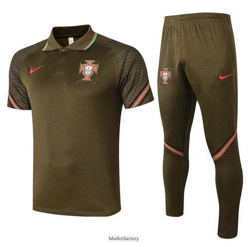 Nouveaux Kit d'entrainement Maillot Portugal POLO 2020/21 Noir