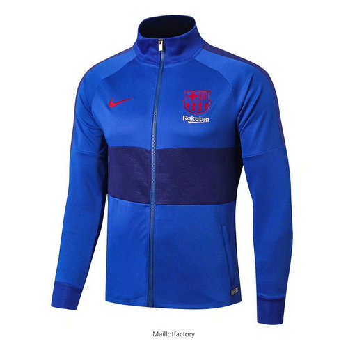 Nouveaux Veste Barcelone 2019/20 Bleu Col Haut