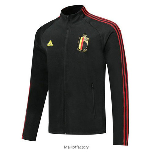 Pas cher Veste Belgique 2019/20 Noir/Rouge bande