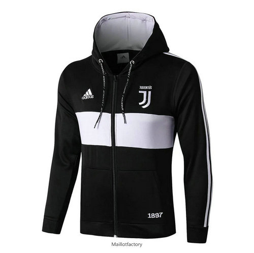 Pas cher Veste a Capuche Juventus 2019/20 Noir/Blanc