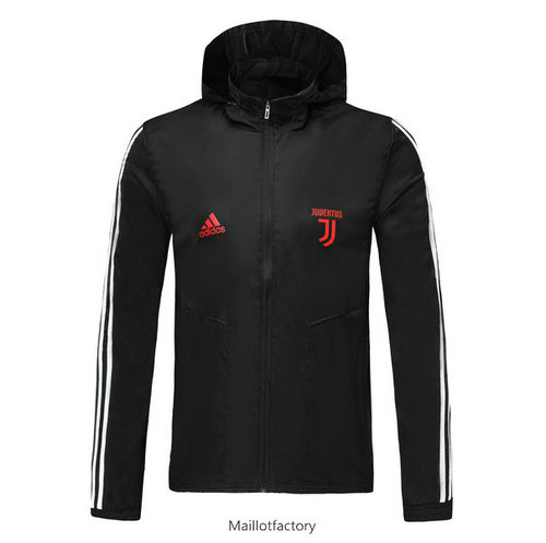 Nouveaux Coupe vent Juventus 2019/20 Noir/Rouge bande