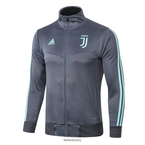 Soldes Veste Juventus 2019/20 Gris foncé/Vert bande